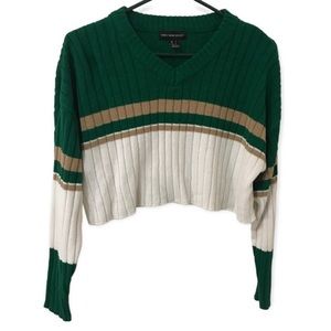 cropped knit sweater